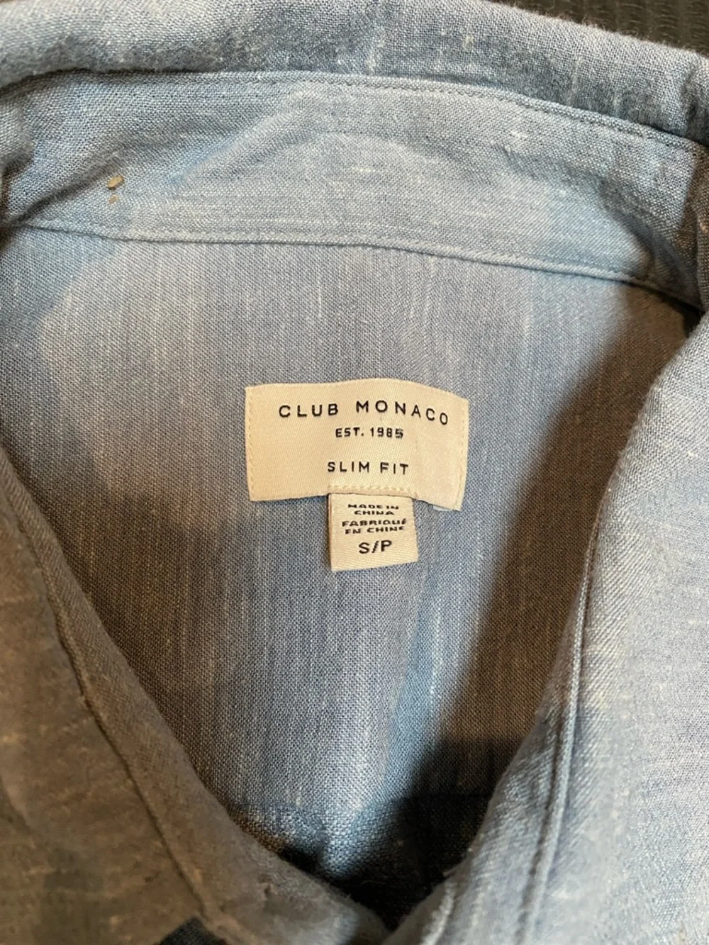 Club Monaco Men’s Light Blue Button Up Long-Sleeve Shirt, Small - Picture 2 of 13